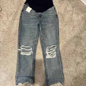 Pink blush maternity jeans NWT